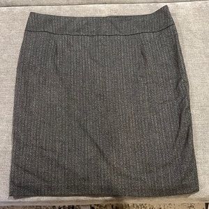 Charcoal Herringbone Pencil Skirt Size 18 by Massimo